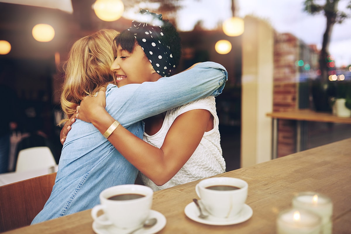 Image: Two friends find common ground in their conversation about abortion.