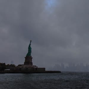Statue of Liberty in the rain