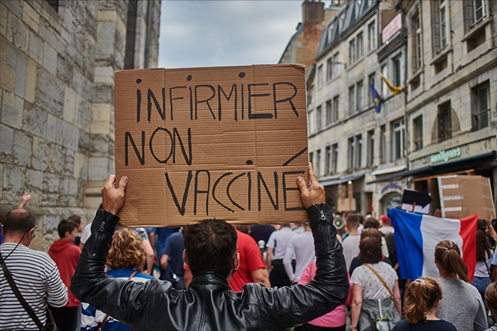 Covid vaccine protest