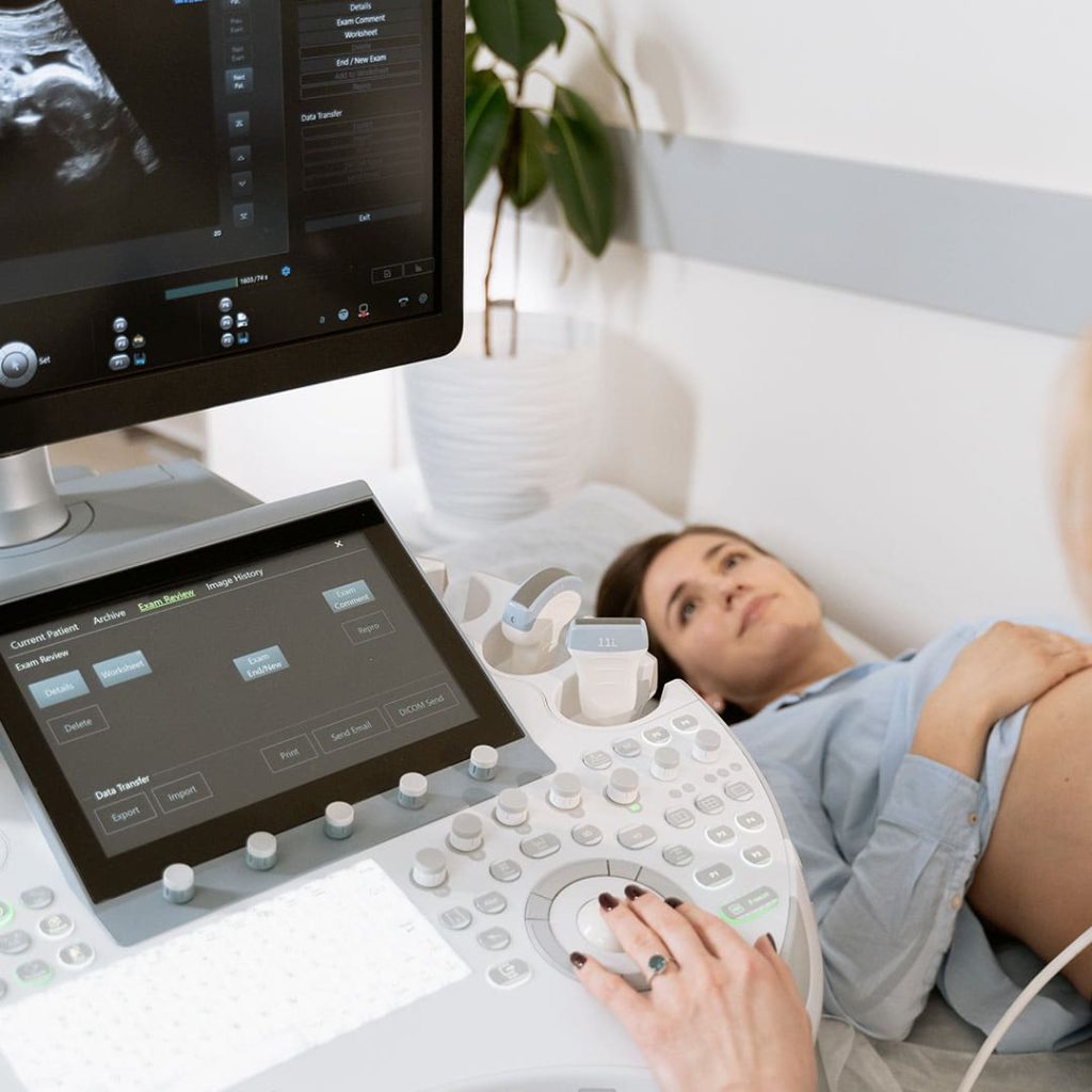Woman getting an ultrasound