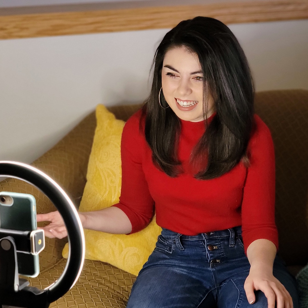 Behind the scenes with Emily TikToking